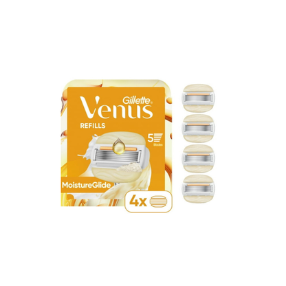 Venus Moistureglide Women's Razor Blades, 4 Refill Pack