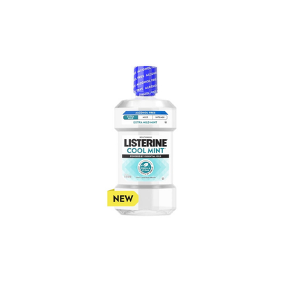 Listerine Extra Mild Alcohol-Free Mouthwash, Cool Mint, 1L