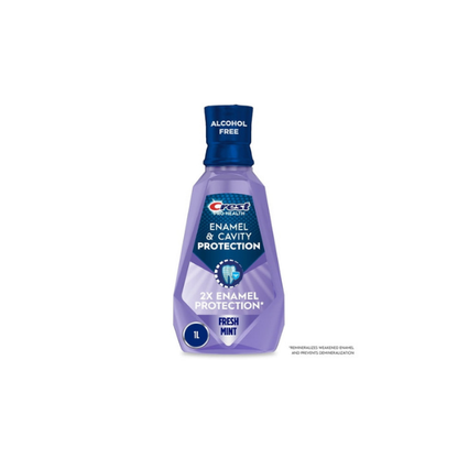 Crest Mouthwash Pro-Health Enamel & Cavity Protection, 6-in-1 benefits, Alcohol Free, Fresh Mint, 1 L (33.8 fl oz)