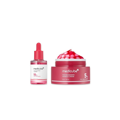 medicube TXA Duo - TXA Niacinamide Glow Serum and Capsule Cream