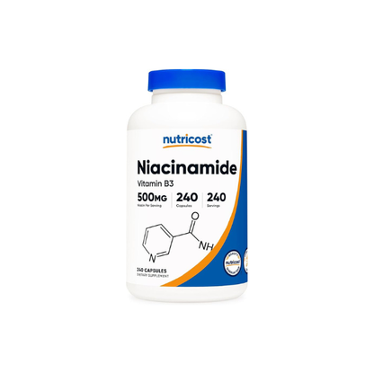 Nutricost Niacinamide (Vitamin B3) 500mg, 240 Capsules, Flush Free