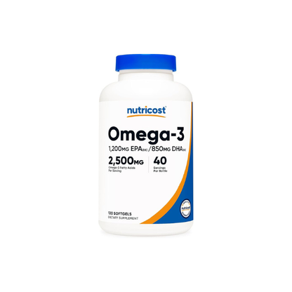 Nutricost Omega 3 Fish Oil (2500MG) 120 Softgels, 40 Servings