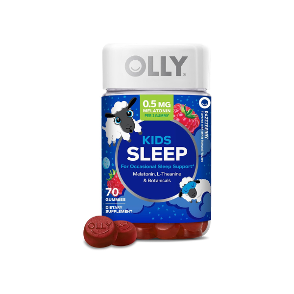 OLLY Kids Sleep, Occasional Sleep Support,* 0.5 mg Melatonin - 70 Count