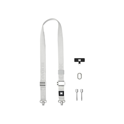 KODAK Multi-Purpose Camera Strap (Silver) - Quick-Detach System, Lightweight, Durable Metal Swivels, Multiple Usages, SLR Cameras, Compact Cameras, Smart Phones