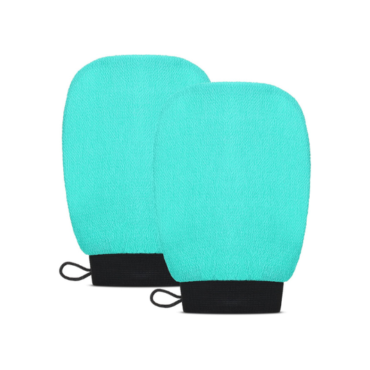 VALITIC Exfoliating Glove Body Scrubber Mitt for Shower, Pair Turquoise