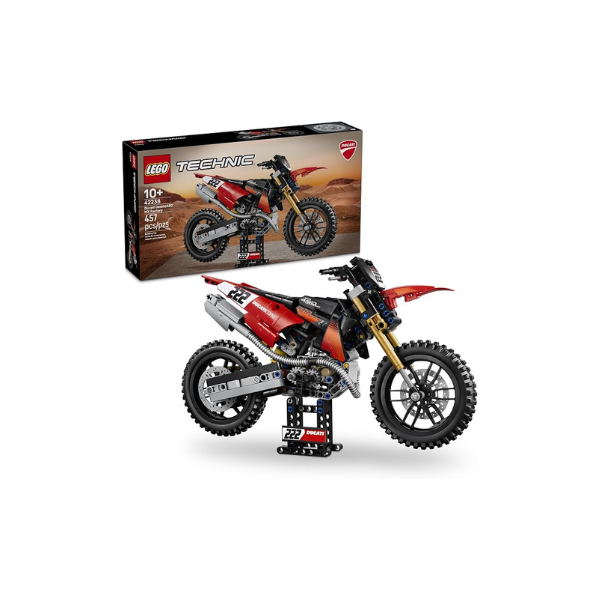LEGO Technic Ducati Desmo450 MX Factory Motorcycle 42238 | Building Toys for Boys & Girls, Ages 10+, Dirt Bike Toy for Display W/ Stand, Bedroom or Desk Decor, 457 pieces, Gift Idea