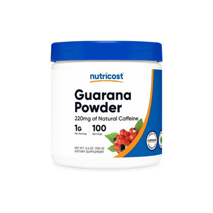 Nutricost Guarana Extract Powder 100 Grams Per Bottle