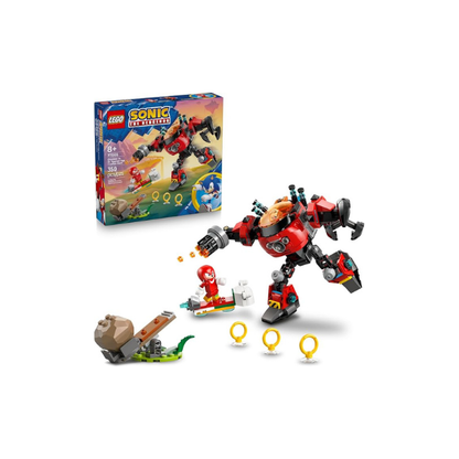 LEGO Sonic the Hedgehog Knuckles vs. Dr. Eggman Egg Crusher Mech Building Toy - Pretend Play Building Blocks W/2 Minifigures for Kids, Ages 8+ - Gift Idea for Boys, Girls, & Any Gaming Fans - 77005