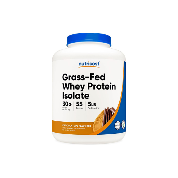 Nutricost Grass-Fed Whey Protein Isolate (Chocolate Peanut Butter) 5LBS