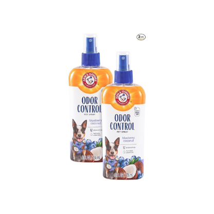 Arm & Hammer for Pets Odor Control Spray for Dogs, Blueberry Coconut, Odor Eliminating Dog Spray, Dog Deodorizer, 8 Fl Oz (Pack of 2)