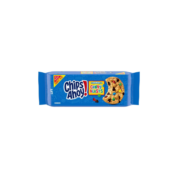 CHIPS AHOY! Crunchy Candy Blasts Fudgy Chocolate Chip Cookies, Family Size, 18.9 oz
