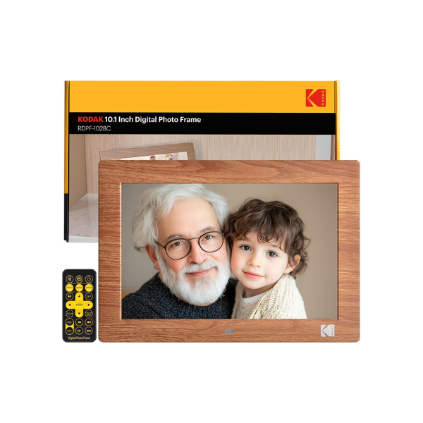 KODAK 10.1 Inch Digital Picture Frame with Remote Control, 1280x800 HD Display Digital Photo Frame, USB or SD Card Required, Auto-Rotate, Supports Photo/Video/Music/Calendar/Slideshow