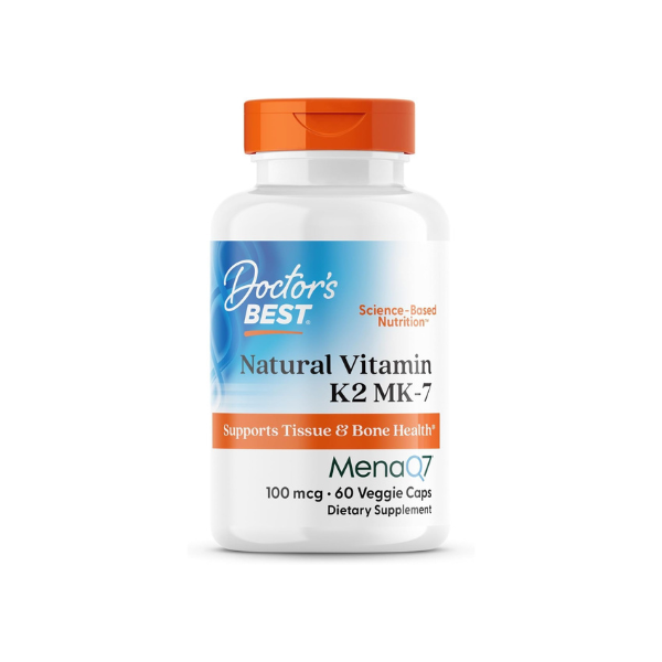 Doctor's BEST Natural Vitamin K2 MK7 Supplement, Non GMO, 60 Veg Caps