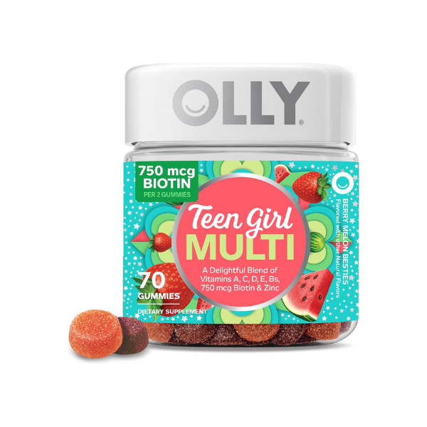 OLLY Teen Girl Multi Gummy, Healthy Skin and Immune Support*- 70 Count