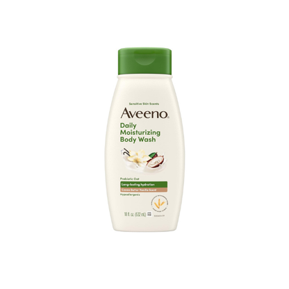 Aveeno Daily Moisturizing Body Wash, Cocoa Butter Vanilla, 18 fl. oz
