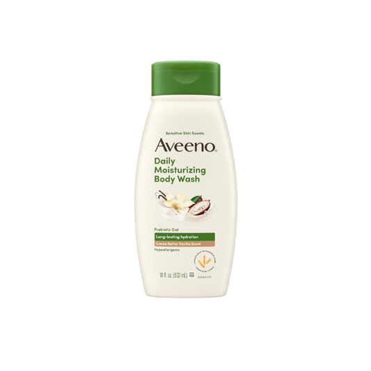 Aveeno Daily Moisturizing Body Wash, Cocoa Butter Vanilla, 18 fl. oz
