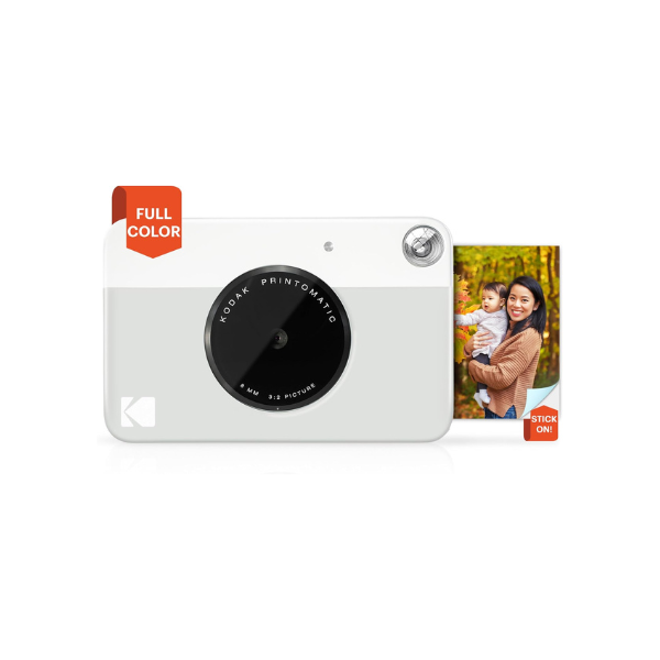 KODAK Printomatic Full-Color Instant Print Digital Camera, Zink 2x3" (5.1x7.5 cm) Sticky-Back Photo Paper, 5MP, Portable, Creative Fun Gift for Birthday, Christmas, Holiday, Grey