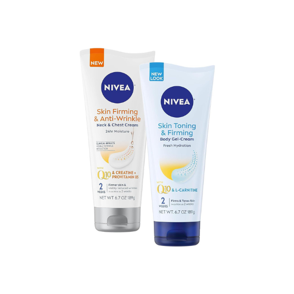 NIVEA Skin Firming Skin Care Set, Variety Pack, 2 x 6.7 OZ