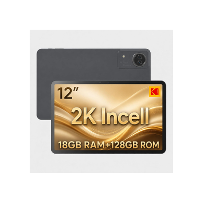 KODAK K12 12 Inch Android 15 Tablet, 18GB RAM 128GB ROM(1TB Expandable), 2000x1200 Incell Display, Octa-Core Processor, 8000mAh Battery, Dual WiFi, Bluetooth