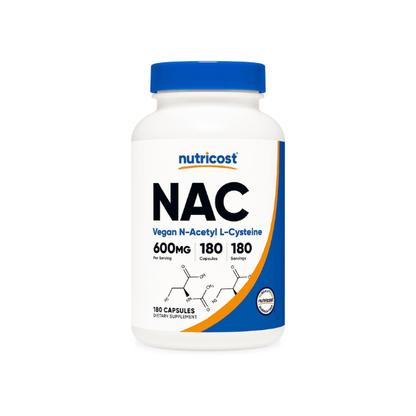 Nutricost N-Acetyl L-Cysteine (NAC) 600mg, 180 Capsules