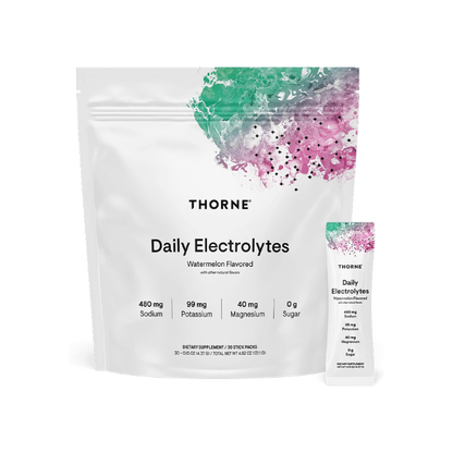 THORNE Daily Electrolytes, Electrolyte Powder Drink Mix, 30 Stick Packs