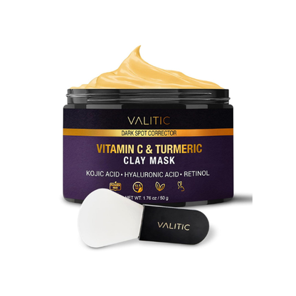 VALITIC Turmeric Vitamin C Clay Mask, Face Dark Spot Remover 50g 1.76oz