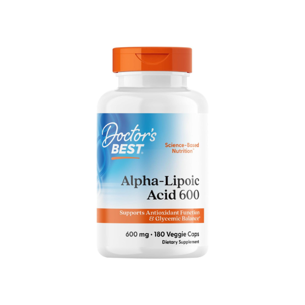 Doctor's Best Alpha Lipoic Acid Supplement 600mg, Non GMO, 180 Veg Capsules