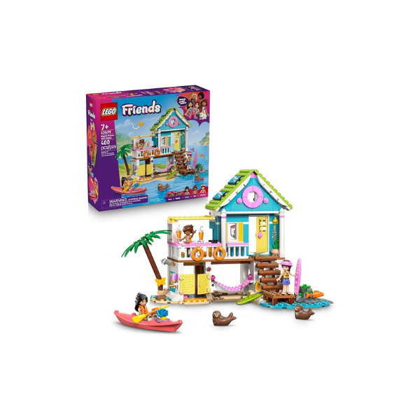 LEGO Friends Beach House with Seals Building Toy for Girls & Boys - Pretend Play Set for Kids, Ages 7+ - W/3 Minidolls, 2 Toy Animals, & Accessories - Gift Idea for Birthdays - 42699