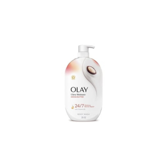 Olay Ultra Moisture Body Wash with Cocoa Butter, Vitamin B3 and Hyaluronic Blend, 35 fl oz