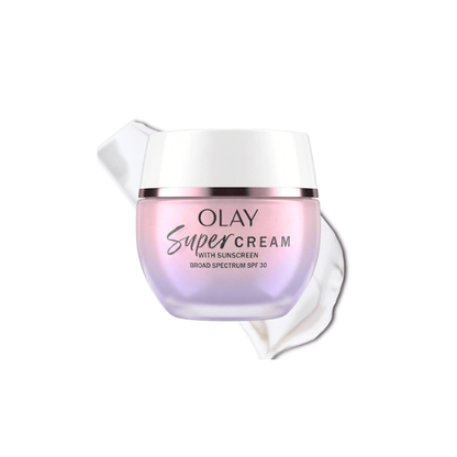 Olay Face Moisturizer, Super Cream SPF 30, Hydrating & Brightening w/ Niacinamide 1.7 fl oz