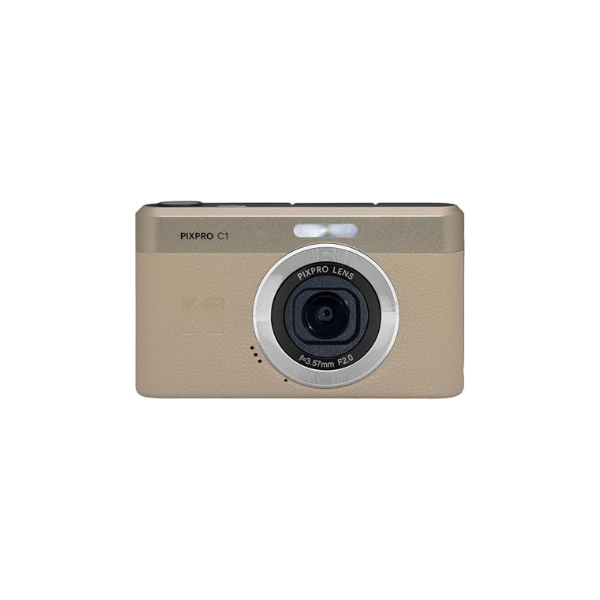Kodak PIXPRO C1 Digital Camera, 13MP Compact Point & Shoot (Tan)