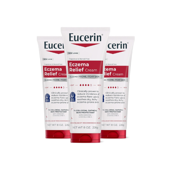 Eucerin Eczema Relief Body Cream with Colloidal Oatmeal, Multipack 3 x 8 OZ