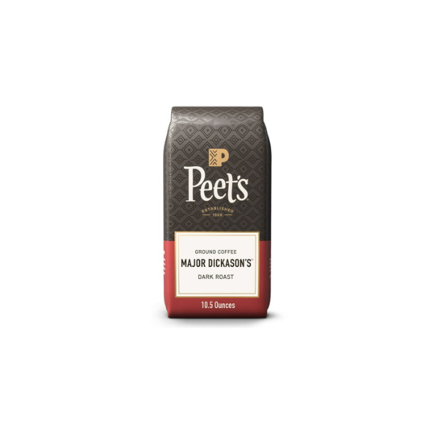Peet's Coffee Major Dickason's Blend Premium Dark Roast Ground Coffee, Arabica, 10.5 oz
