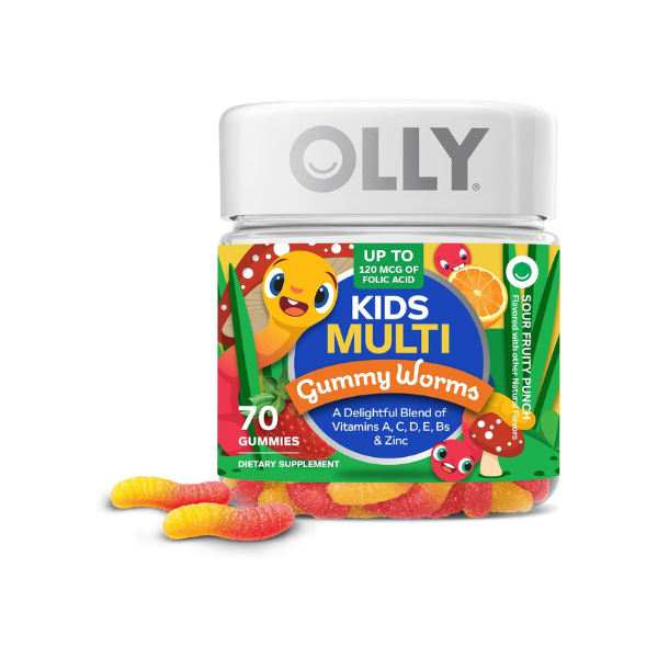 OLLY Kids Multi Gummy Worms, Overall Wellness & Immune Support - 70 Count