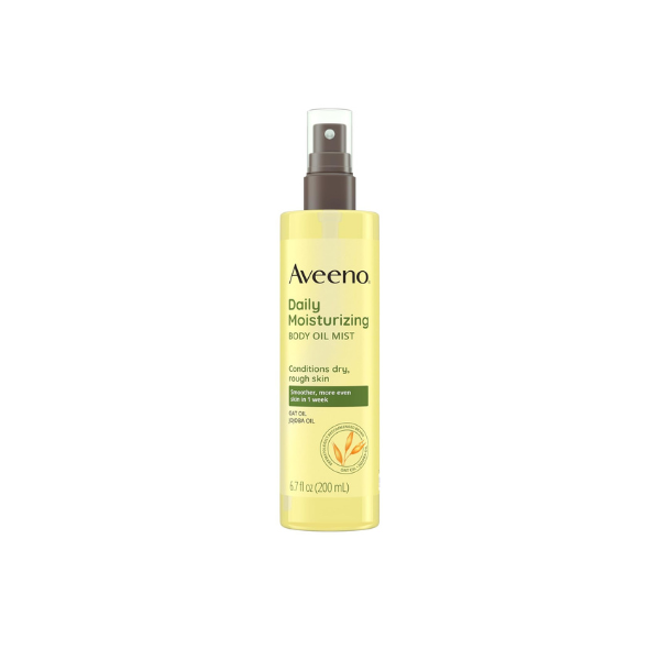 Aveeno Daily Moisturizing Body Oil Mist with Oat Oil and Jojoba Oil for Rough, Dry, Sensitive Skin, Nourishing Body Spray for Smoother, More Even Skin, Paraben- & Silicone-Free, 6.7 fl. oz