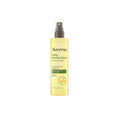 Aveeno Daily Moisturizing Body Oil Mist with Oat Oil and Jojoba Oil for Rough, Dry, Sensitive Skin, Nourishing Body Spray for Smoother, More Even Skin, Paraben- & Silicone-Free, 6.7 fl. oz