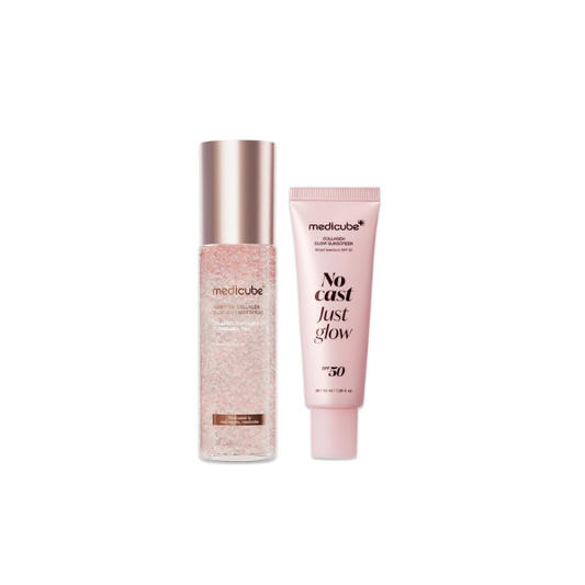 medicube PDRN Sun Care & Glow Duo - PDRN Jelly Mist & Collagen Sunscreen