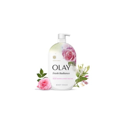 Olay Fresh Radiance Body Wash, Rose Water & Sweet Nectar, with Vitamin B3, 35 fl oz