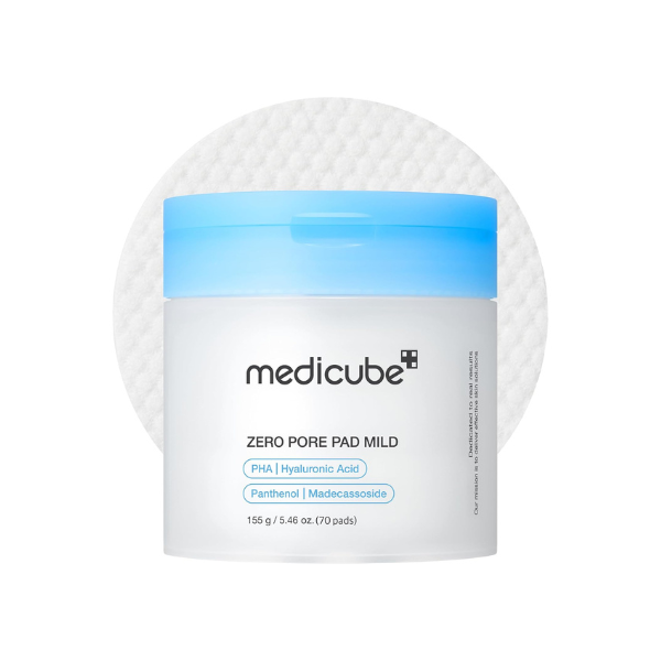 medicube Toner Pads Zero Pore Pad Mild 2.0, Gentle Exfoliation & Pore Care