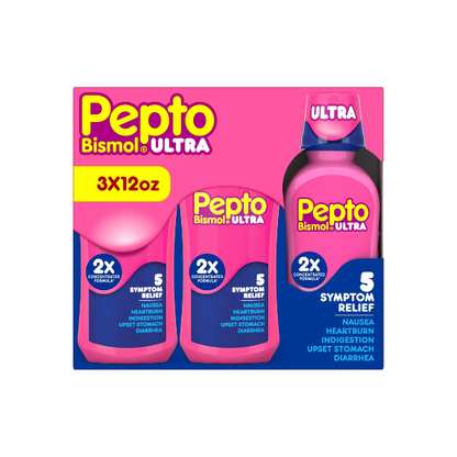 Pepto Bismol Ultra Liquid, Original, 12 fl. oz., 3 pk.