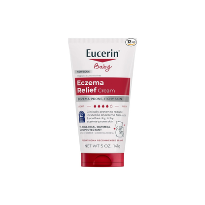Eucerin Baby Eczema Relief Cream with Colloidal Oatmeal, 5 Ounce (Pack of 12)