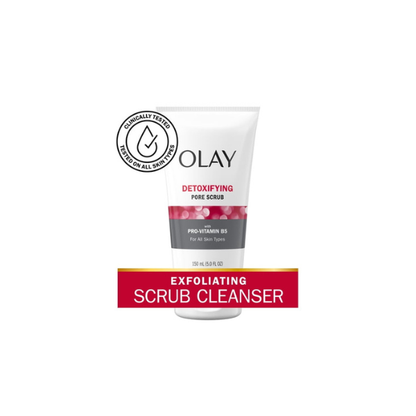 Olay Face Wash, Regenerist Detoxifying Pore Scrub, Deep Cleansing Exfoliator, 5.0fl oz
