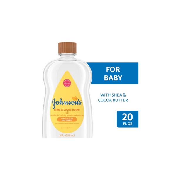 Johnson's Baby Body Moisturizing Oil with Shea & Cocoa Butter, 20 oz