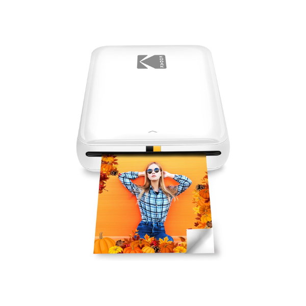 KODAK Step Instant Smartphone Photo Printer, Portable Mini Color Wireless Mobile Printer, Zink 2x3” (5.1x7.5 cm) Sticky-Back Photos, Bluetooth Compatible with iOS & Android Devices, Editing App, White