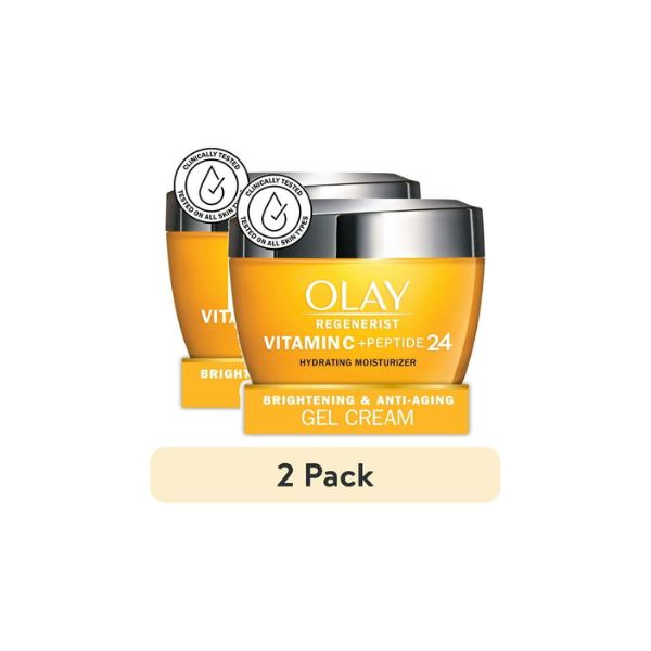 (2 pack) Olay Face Moisturizer, Vitamin C Face Cream, Brightening, Hydrating, Evens Tone, 1.7 oz
