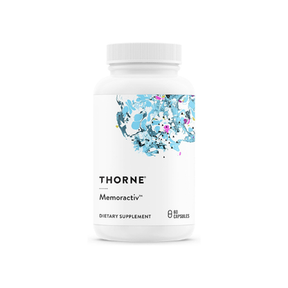 THORNE - Memoractiv - Nootropic Brain Supplement for Focus, Cognitive Function, Creativity & Concentration* - Ashwagandha, Caffeine, Acetyl-L-Carnitine & More - Gluten-Free, Dairy-Free - 60 Capsules