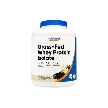 Nutricost Grass-Fed Whey Protein Isolate (Vanilla) 5LBS
