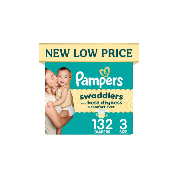 Pampers Swaddlers Fragrance Free Baby Diapers Size 3, 132 Count ( Select for More Options)