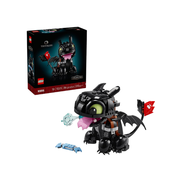 LEGO Icons How to Train Your Dragon: Toothless Building Set for Adults, Ages 18+ - Room Decor for Office, Bedroom, or Book Shelf - Collectible for Movie Fans - Gift Idea for Birthdays - 10375