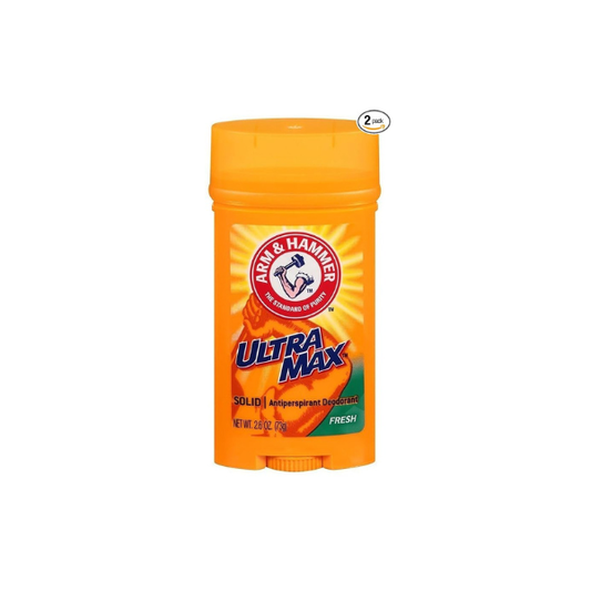 Arm & Hammer Deodorant 2.6 Ounce Solid Ultra Max Fresh (Wide) (76ml) (2 Pack)